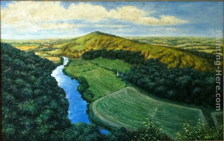 a quiet river painting - Unknown Artist a quiet river art painting